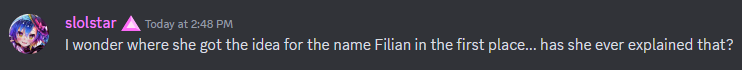 How did Filian came up with Filian?